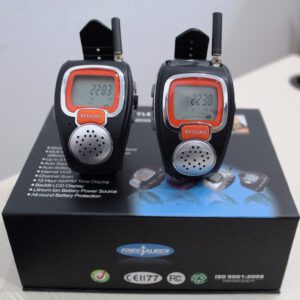 freetalker 22 channel watch walkie talkie pair 2-way radio watches phone frs/gmrs radios up to 3km w/ 121 private code