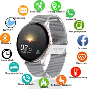 LIGE 2020 New Color All Screen Smart Watch Women men Multifunctional Sport Heart Rate Blood Pressure IP67 Waterproof Smartwatch