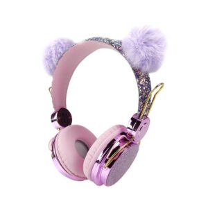 3.5 mm Cute Headphones - Over Ear Wired Girls Kids 1.2m Length Cable 85dB Volume Wired Noise Canceling Headphone